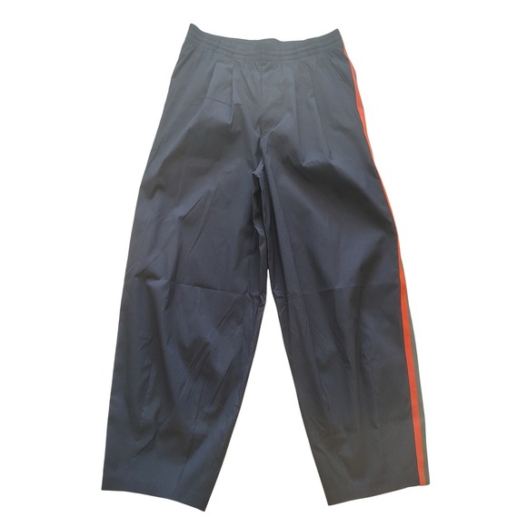Under Armour Mens S P Ch Loose Fit Barrel Pants Navy Orange Stripe Sz S
